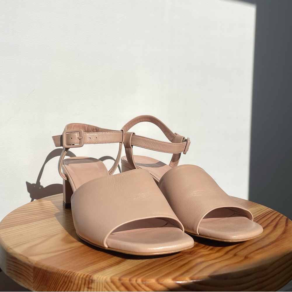 Everlane block heel sandal nude size 9